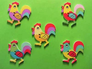 SET 5 HOLZKNÖPFE: Hahn 31*30mm (01) - Bild 1 von 1