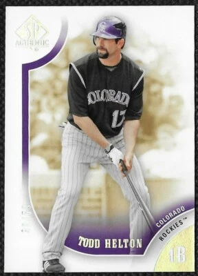 Todd Helton 2009 SP Authentic SILVER #69 /59 Parallel Rockies Upper Deck Foil SP - Image 1 of 2