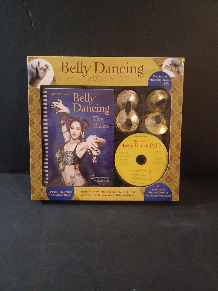 Belly Dancing 80 PG Book & Kit 40 Min CD 2 Sets Brass Zills Finger Cymbals