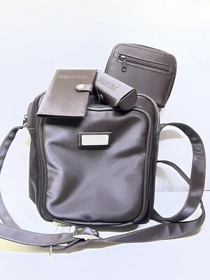 KENNETH COLE REACTION Brown PVC Crossbody Shoulder Travel Bag w/Wallet NWT - Image 1 of 4