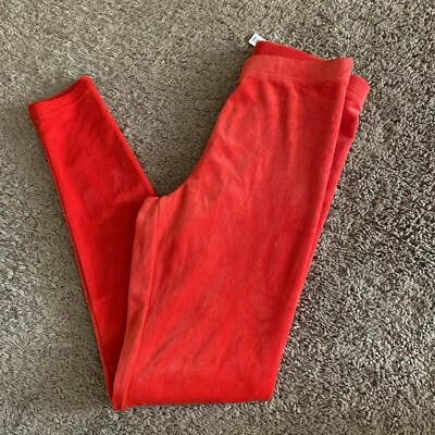 NWT-Girls Size M 7-9 No Boundaries Red Velvet/Velour Pants-Elastic Waist - Image 1 of 4