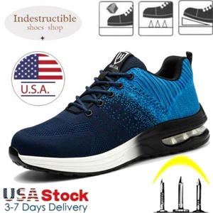 Scarpe antinfortunistiche uomo punta acciaio stivali da lavoro antiproiettile stivali da combattimento indistruttibili - Foto 1 di 12
