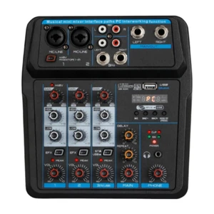 4 Chanel Mini Audio Mixer Bluetooth NEWB Sound Mixing Console Amplifier Studio - Picture 1 of 7