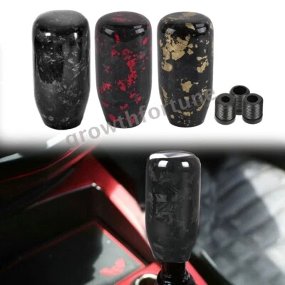 Acessórios de câmbio de alavanca de câmbio manual universal de fibra de carbono forjada - Imagem 1 de 4