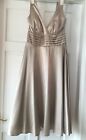 Women's Champagne Debut Prom Bridesmaid Halter Neck Dress Size 10