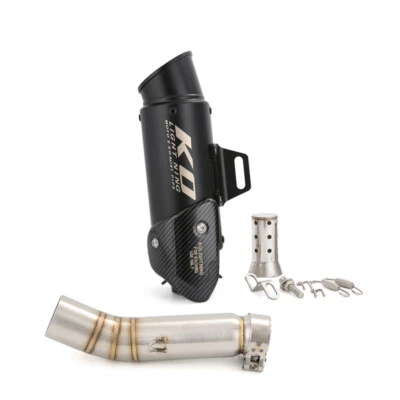 Slip-On For Honda CBR500R CB500F CB500X Exhaust Middle Pipe Black Muffler System - Image 1 of 4