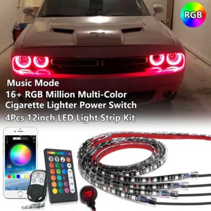 4x Aura DRL Halo LED Light Kit for Dodge Challenger 16+ RGB SmartColor Angel Eye - Picture 1 of 12