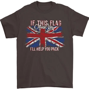 If This Flag Offends You Union Jack Britain Mens T-Shirt 100% Cotton - Picture 1 of 26