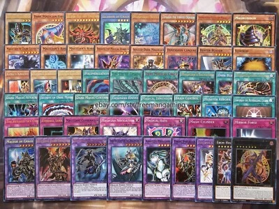 Yugioh Dark Magician Deck 49 Cards Yami Yugi Muto Slifer Girl Red-Eyes Dragoon - Image 1 of 4