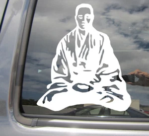 Buddhist Monk Meditate Buddha Car Truck Bumper Vinyl Decal Sticker 08043 - Picture 1 of 2