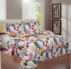 3-Piece Quilt Set Bedspread Lightweight Reversible Coverlet Set Floral