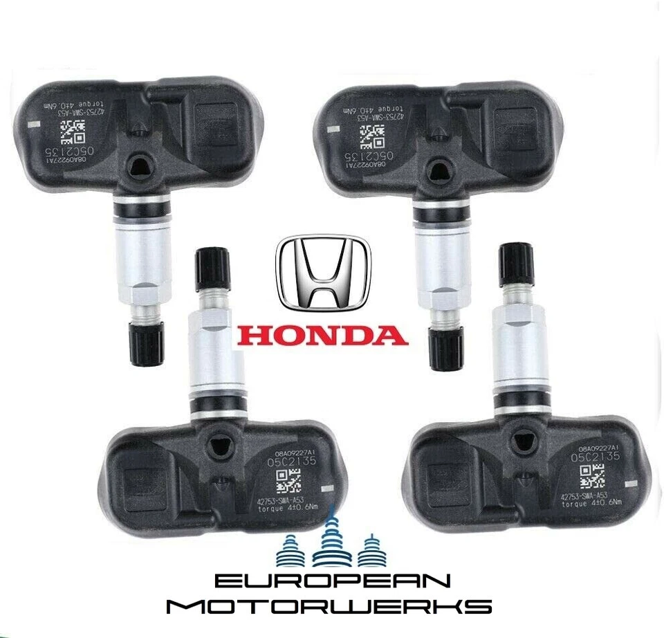 JUEGO DE 4 SENSORES DE PRESIÓN DE NEUMÁTICOS TPMS HONDA CR-V GENUINOS OEM 07-11 Foto 1 de 1