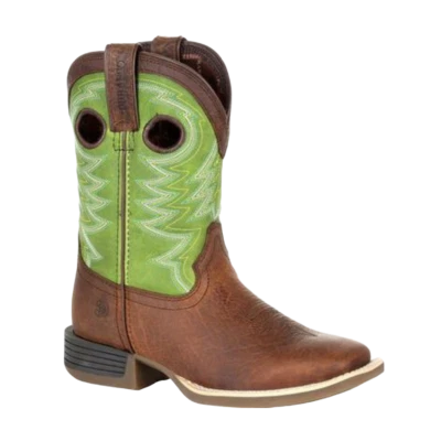 Botas occidentales Durango Big Kids bordadas verde lima y marrón DBT0221Y Foto 1 de 4