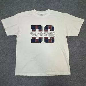 Y2K Delta Pro Weight Tag Washington DC Tshirt Plaid Print Clean XL Indie Preppy - Bild 1 von 5