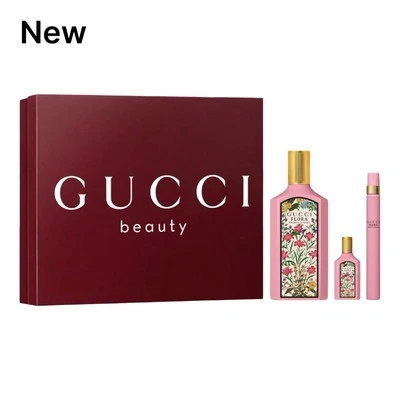 Gucci Flora Gorgeous Gardenia Eau de Parfum 100ml 3-PC for Woman's GIFT SET NEW* - Image 1 of 4
