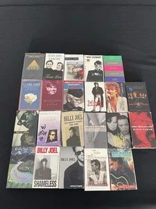 23 single cassette rock lot Billy Joel + Elton John + John Cougar + Rod Stewart - Picture 1 of 7