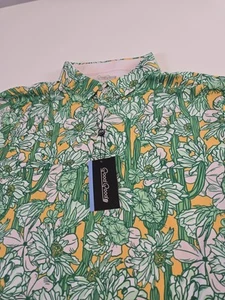 Camisa polo Good Good Golf Performance Desert Bloom AOP para hombre XL verde nueva con etiquetas - Imagen 1 de 11
