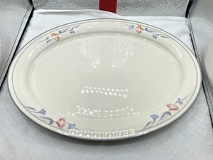 Vintage Lenox Chinastone Glories auf grau oval 14" x 10,5" Servierplatte - Bild 1 von 4