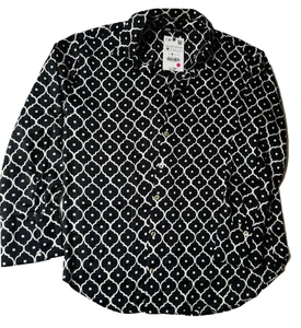Blusa de satén para mujer ZARA - Estampado abstracto negro/beige talla M - Nueva - Imagen 1 de 9