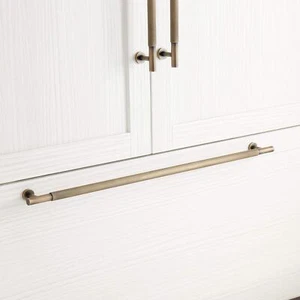 Signature Hardware 450360 24" Evinger Knurled Brass Appliance Pull Antique Brass - Picture 1 of 1