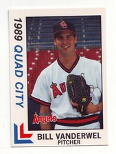 1989 Best Quad City Angels Minor League Bill Vanderwel #15 - California Angels