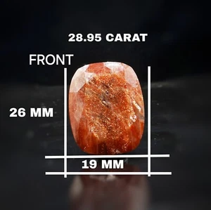 Natürlicher Sonnenstein Facettiert Edelstein Feuer Sonnenstein Schliff Edelstein 28,95 Kt 26x19 mm - Bild 1 von 4