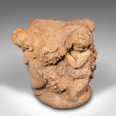 Large Vintage Decorative Cherub Jardiniere, Italian, Stone, Planter, Putti, 1950 Cover