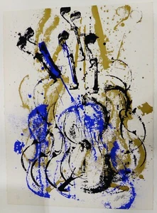 Arman, violines, litografía a color - Imagen 1 de 3