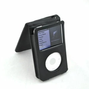 Black Leather Case Cover for iPod Classic 7th Gen 160GB Classic 6th 80GB 120GB - Picture 1 of 1