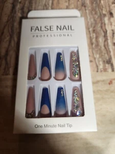 Beautiful False Nail Coffin Press On Nails - Picture 1 of 2