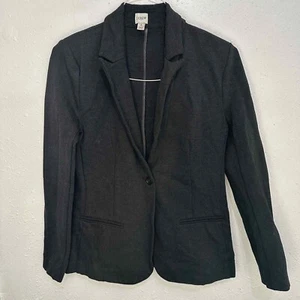 J.Crew Womens Charcoal Gray Ponte Knit Work Blazer One Button Stretch Size 4 - Picture 1 of 12