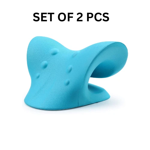 ROYALTEK SET OF 2 PCS OF Neck Stretcher for Pain Relief Cervical Traction Device Pillow