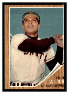 1962 Topps Felipe Alou #133b   VAR San Francisco Giants Green Tint