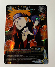 NARUTO CCG TCG PAIN & ITACHI UCHIHA CUSTOM SUPER RARE FLASH SHINY CARD