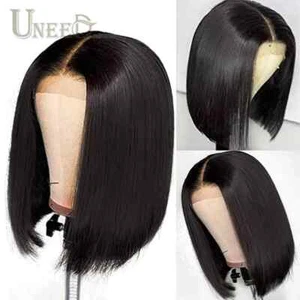 Lace Front Wig Fashion Sexy Women's Black Wavy 100% Human Hair Wigs 16In - Picture 1 of 8