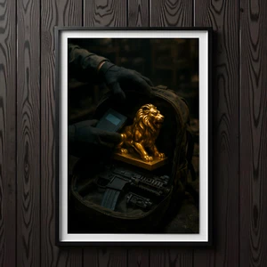 Póster de botín Escape From Tarkov | Arena Breakout | Impresión de arte de fan del León Dorado - Imagen 1 de 6