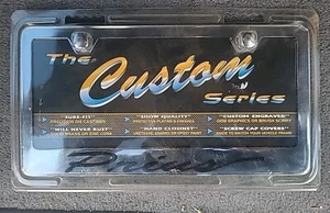 Toyota Prius Mirror Chrome Metal License Plate Frame + Cap - Picture 1 of 2