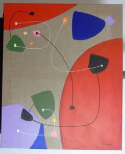 Michael Feicht (nacido 1959)"Formas flotantes amorfas con líneas de unión 7" - Imagen 1 de 3