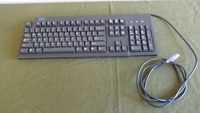 IBM KB-9910 Computer Desktop Keyboard Black Wired PS/2 - Image 1 of 4