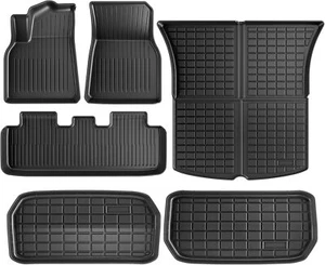 Floor Mats for Tesla Model Y,2024-2020 All Weather,TPE(6piece set-Not Fit 7Seat) - Picture 1 of 5