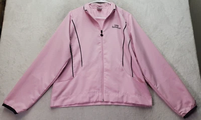 Chaquetas cortavientos New Balance para mujer pequeñas rosa forradas de malla manga larga cremallera completa Foto 1 de 4