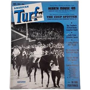 1951 American Turf Monthly Horse Racing Magazine, Nov '51 - Jockey Angles - Imagen 1 de 4