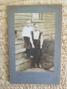 BROTHER & SISTER.IDENTIFIED.VTG 4.7" x 3.3" PHOTO ON CARD*SP1 - Picture 1 of 3