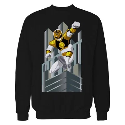 Sudadera Oficial Power Rangers Blanca Ranger Deco Mighty Morphin Suéter Regalo Foto 1 de 4