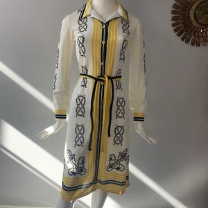 Vintage Mr Dino Nautical Anchor Theme Shift Dress New York Paris Florence B36" - Picture 1 of 9