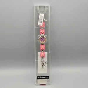 Reloj Pulsera Flor Rosa The Disney Store Minnie Mouse Nuevo En Caja - Imagen 1 de 7