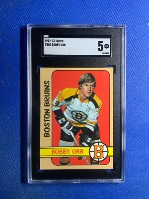 1972-73 Topps NHL Hockey #100 ~ Bobby Orr HOF ~ SGC 5 EX~ Boston Bruins - Image 1 of 2