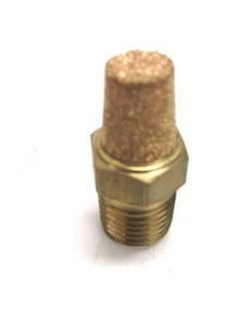 BRASS PNEUMATIC MUFFLER / SILENCER, 1/4" NPT, SINTERED BRONZE - Picture 1 of 2