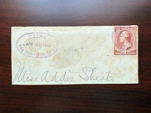 US Scott #210 On Piece- Chino, San Bernardino County, CA Postmark 1884 - Picture 1 of 2