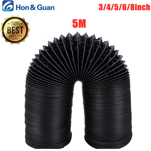 3/4/5/6/8inch 5M Flexible Ducting Vent Pipe Aluminum Foil Duct Hose ...